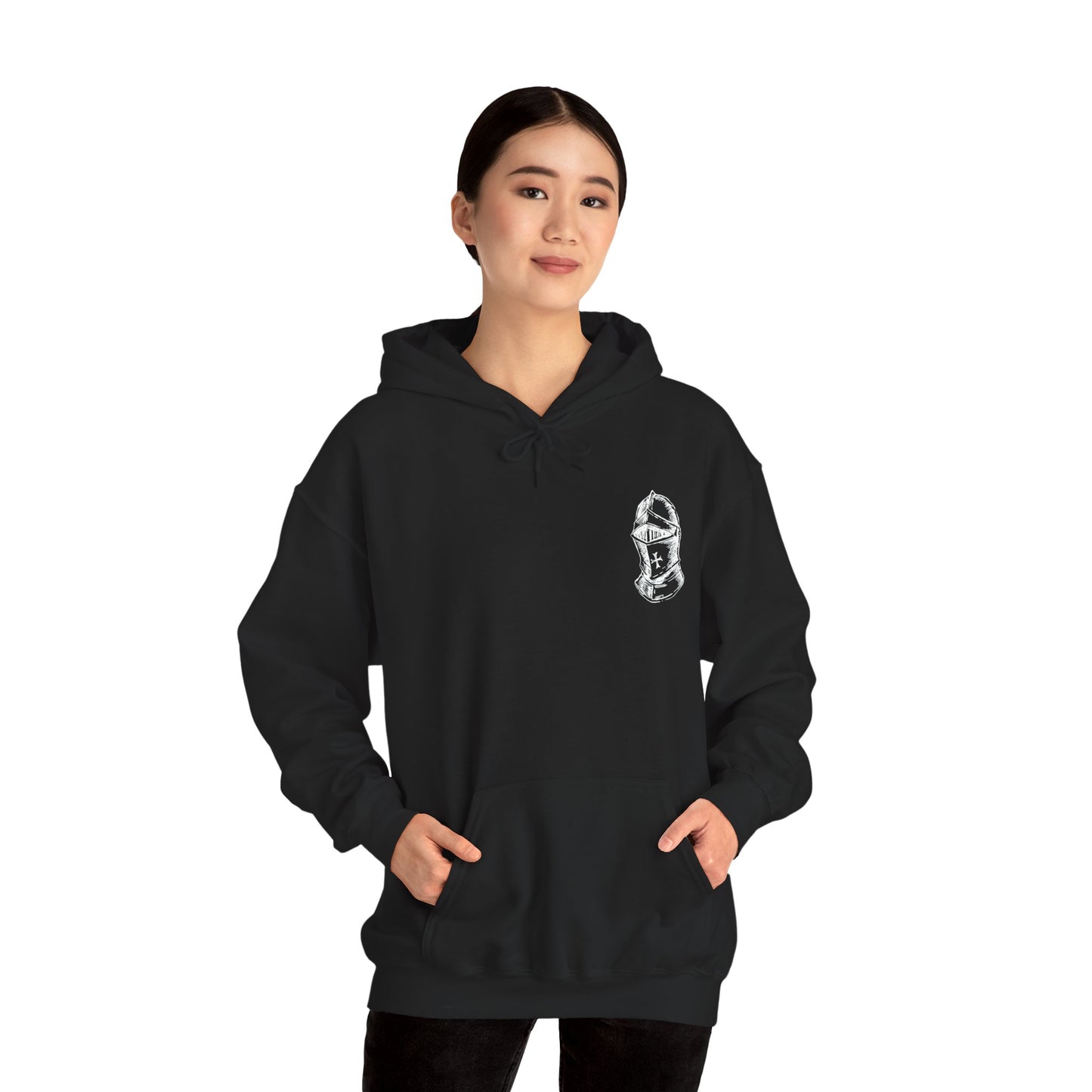 The Full Armor of God Christian Hoodie — Root and Rise Co. — Ephesians 6:12-13 Gildan 18500 Unisex Hoodie