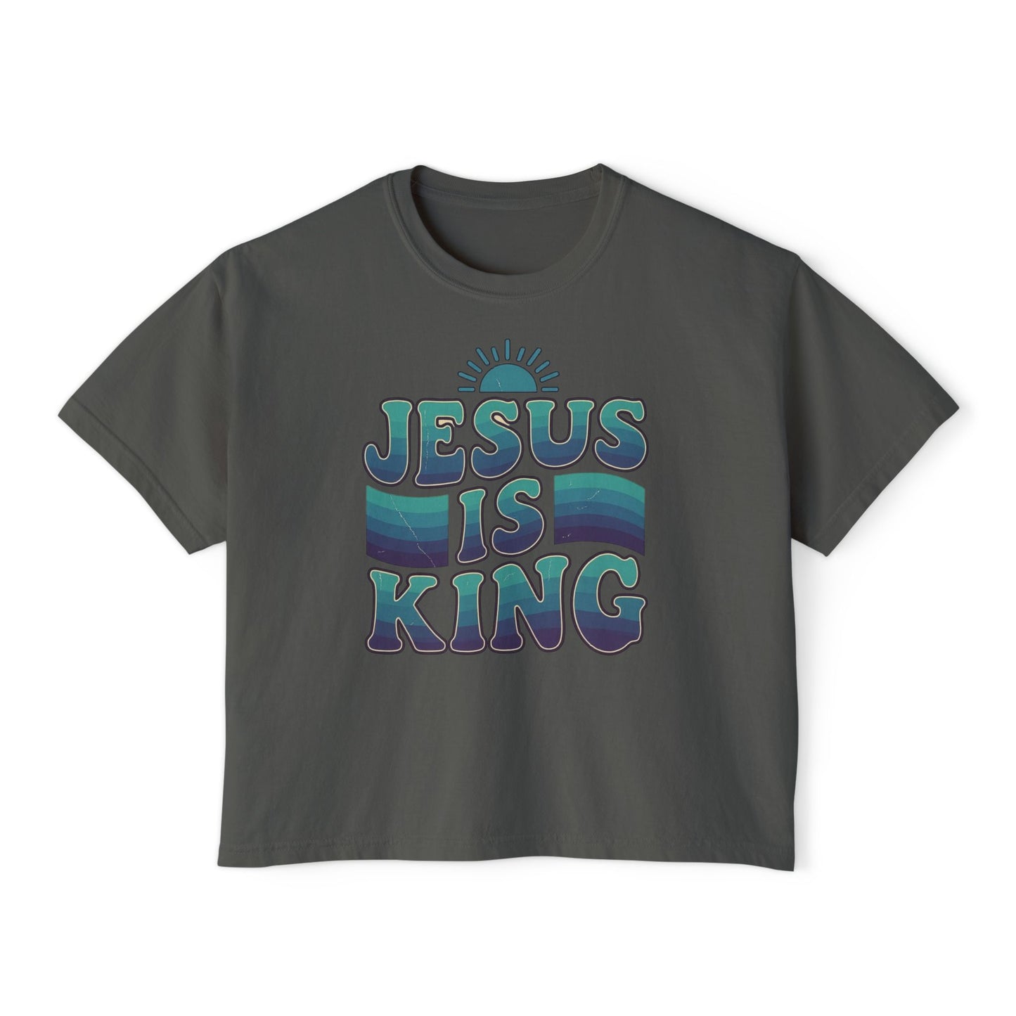 Jesus Is King Women's Boxy Tee — Revelation 19:16