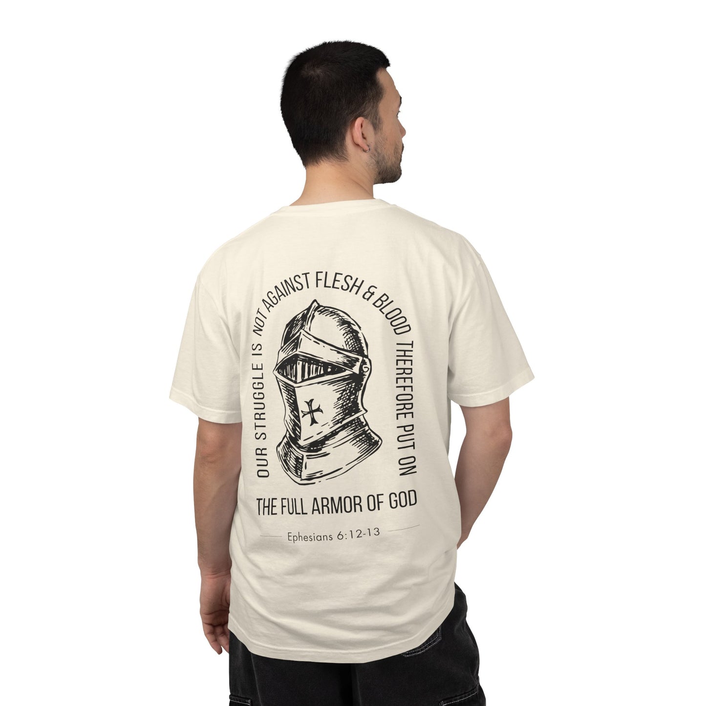 The Full Armor of God Christian T-Shirt — Root and Rise Co. — Ephesians 6:12-13 Comfort Colors 1717 Unisex Tee