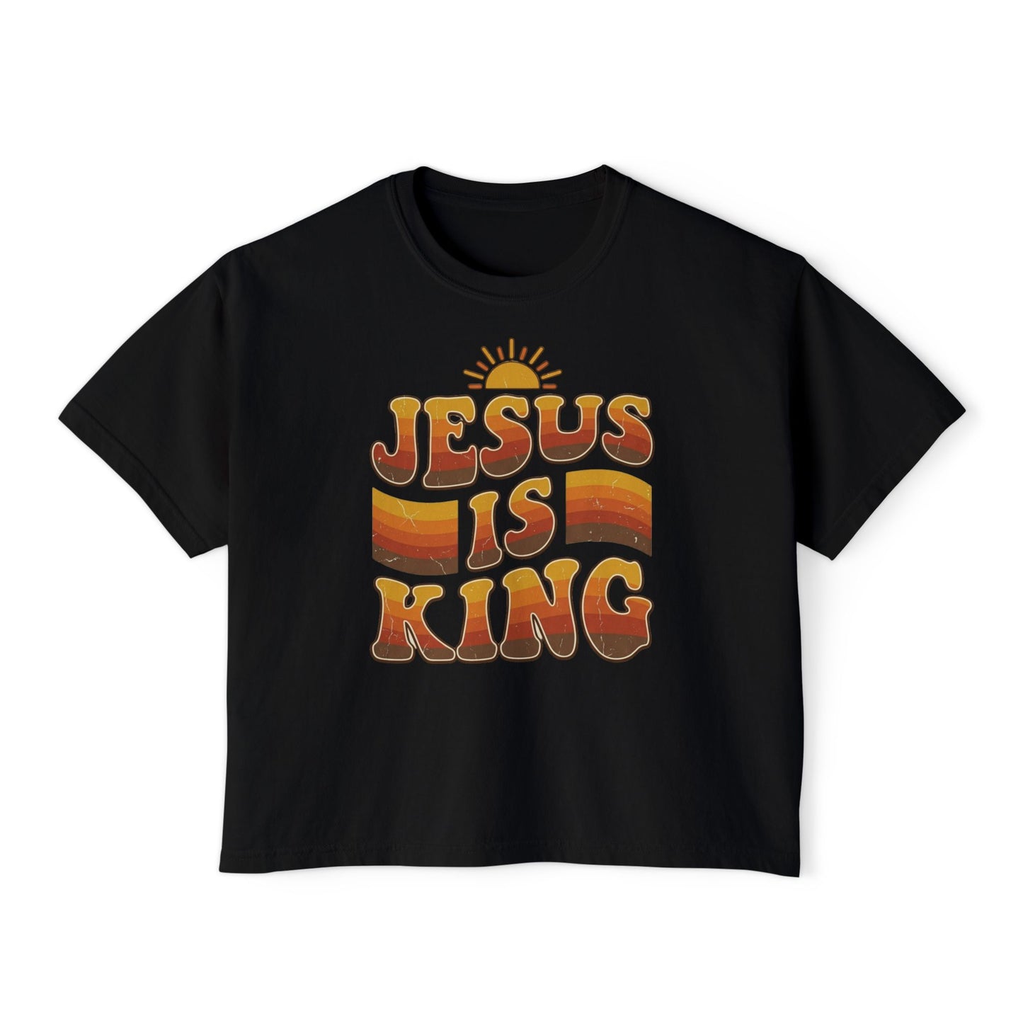 Jesus Is King Women's Boxy Tee — Revelation 19:16