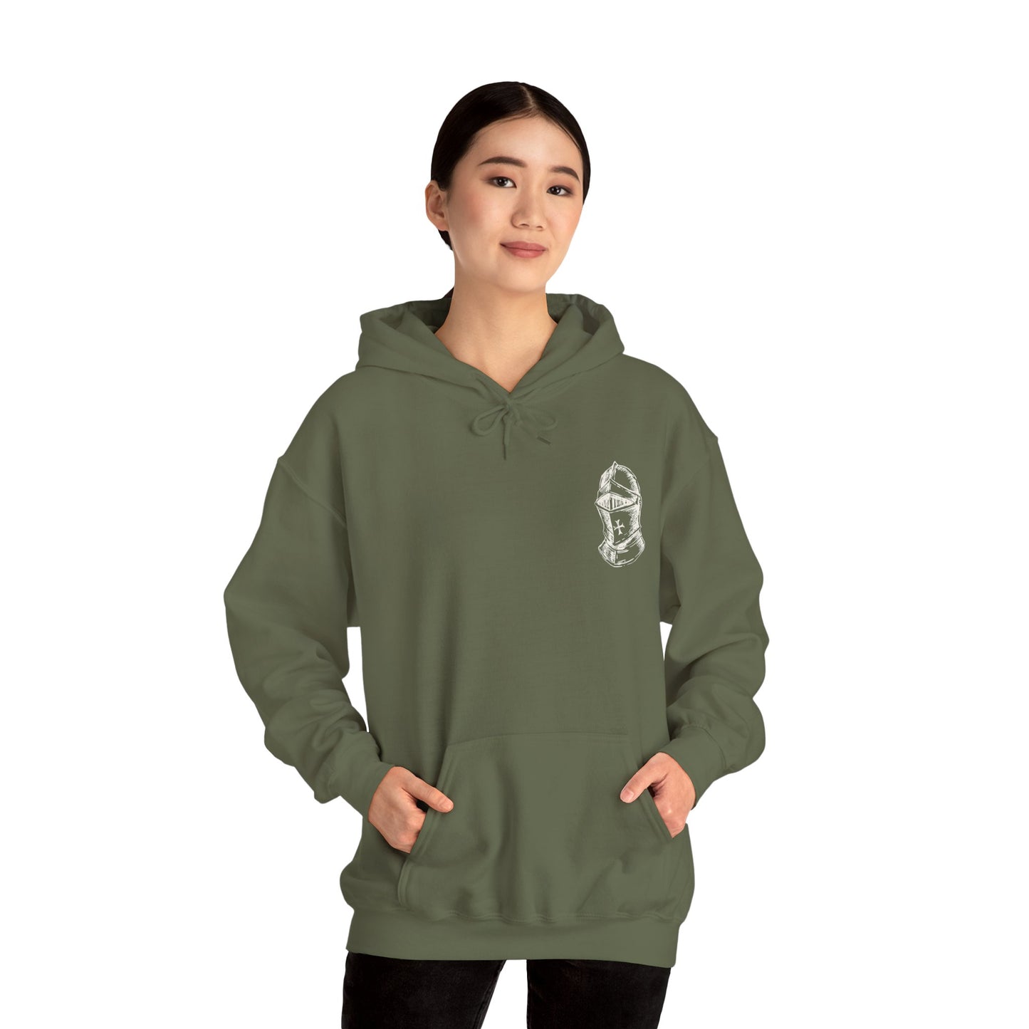 The Full Armor of God Christian Hoodie — Root and Rise Co. — Ephesians 6:12-13 Gildan 18500 Unisex Hoodie