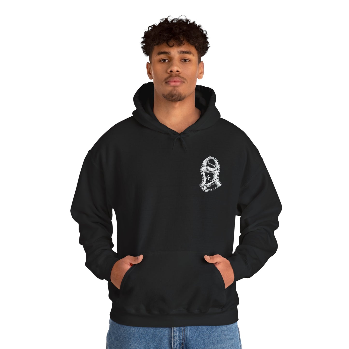 The Full Armor of God Christian Hoodie — Root and Rise Co. — Ephesians 6:12-13 Gildan 18500 Unisex Hoodie