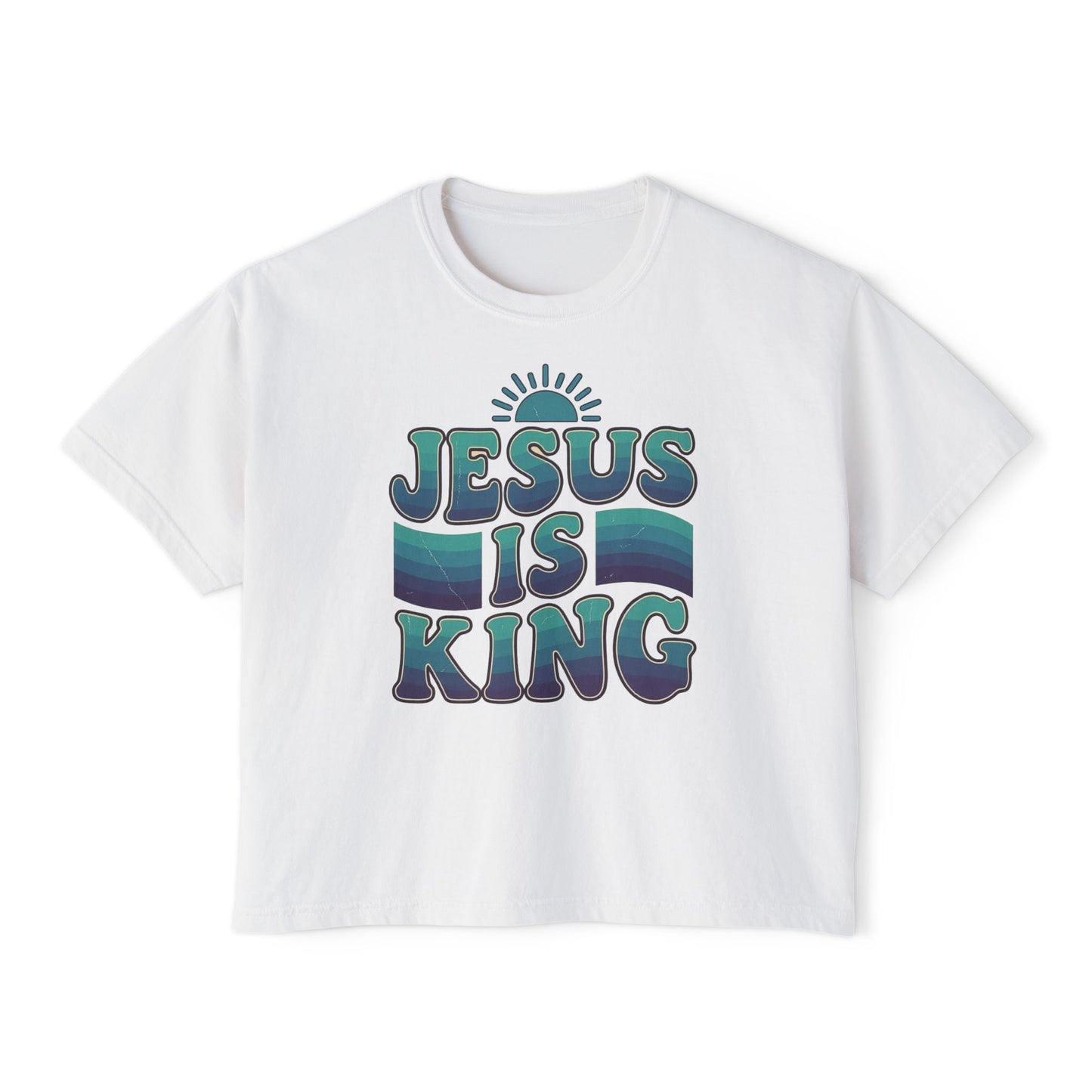 Jesus Is King Women's Boxy Tee — Revelation 19:16