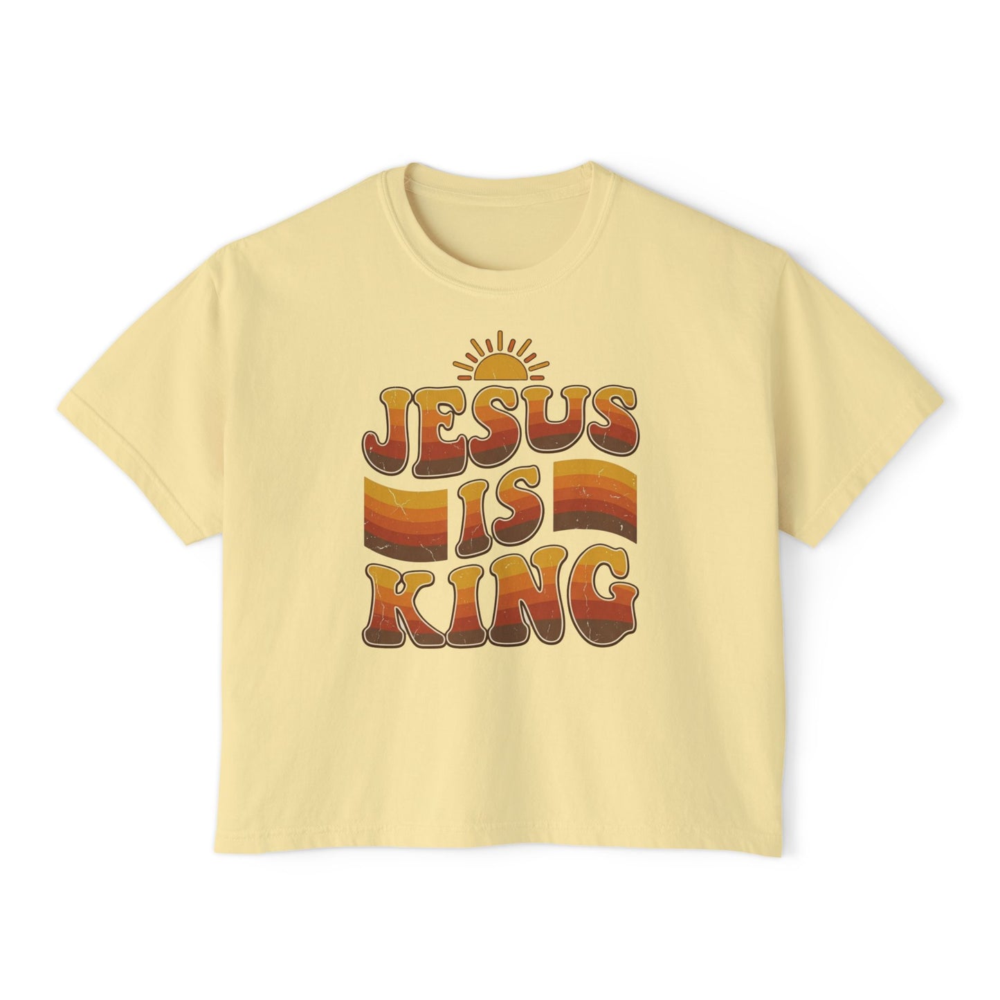 Jesus Is King Women's Boxy Tee — Revelation 19:16