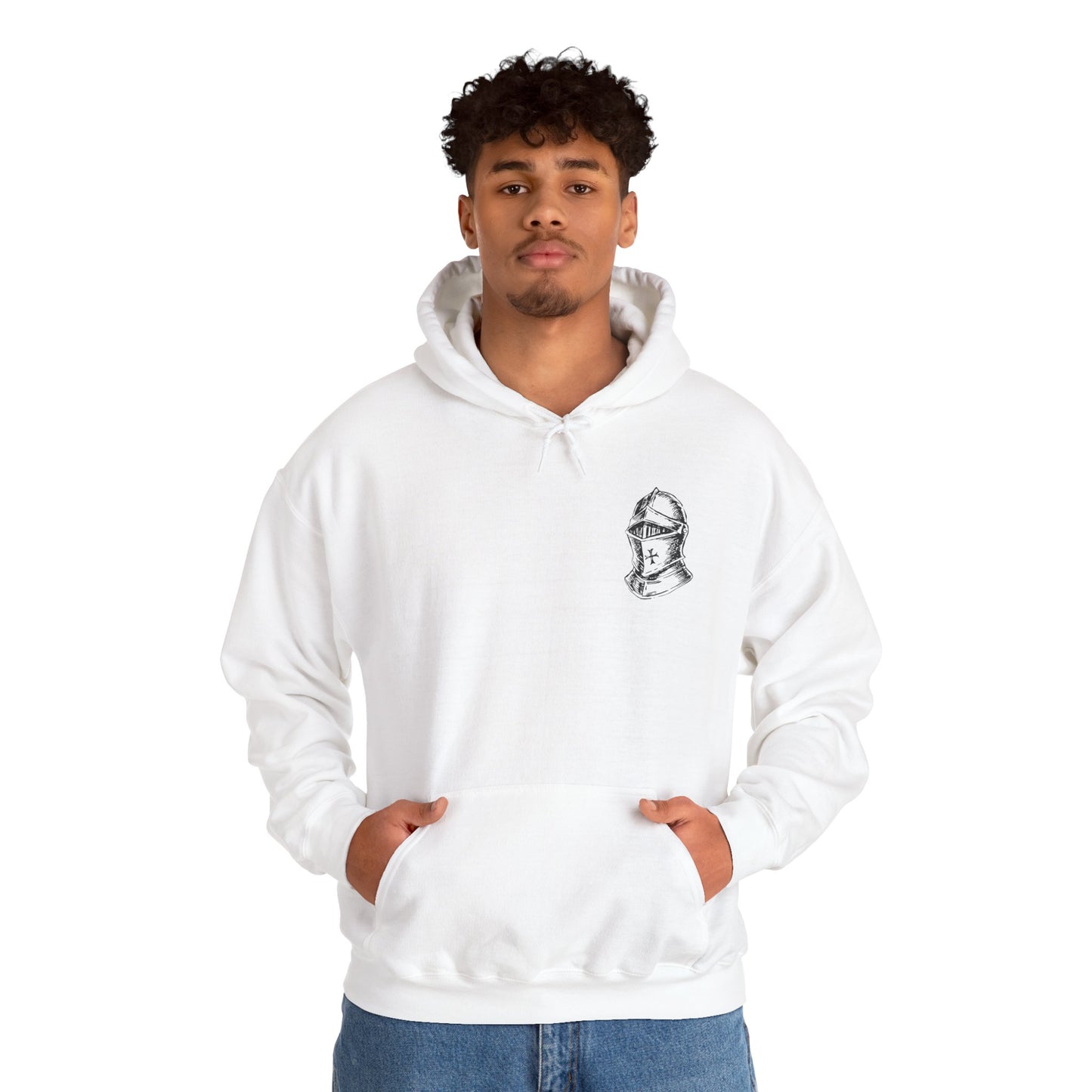 The Full Armor of God Christian Hoodie — Root and Rise Co. — Ephesians 6:12-13 Gildan 18500 Unisex Hoodie