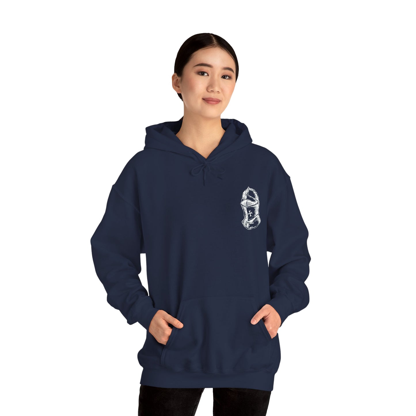The Full Armor of God Christian Hoodie — Root and Rise Co. — Ephesians 6:12-13 Gildan 18500 Unisex Hoodie