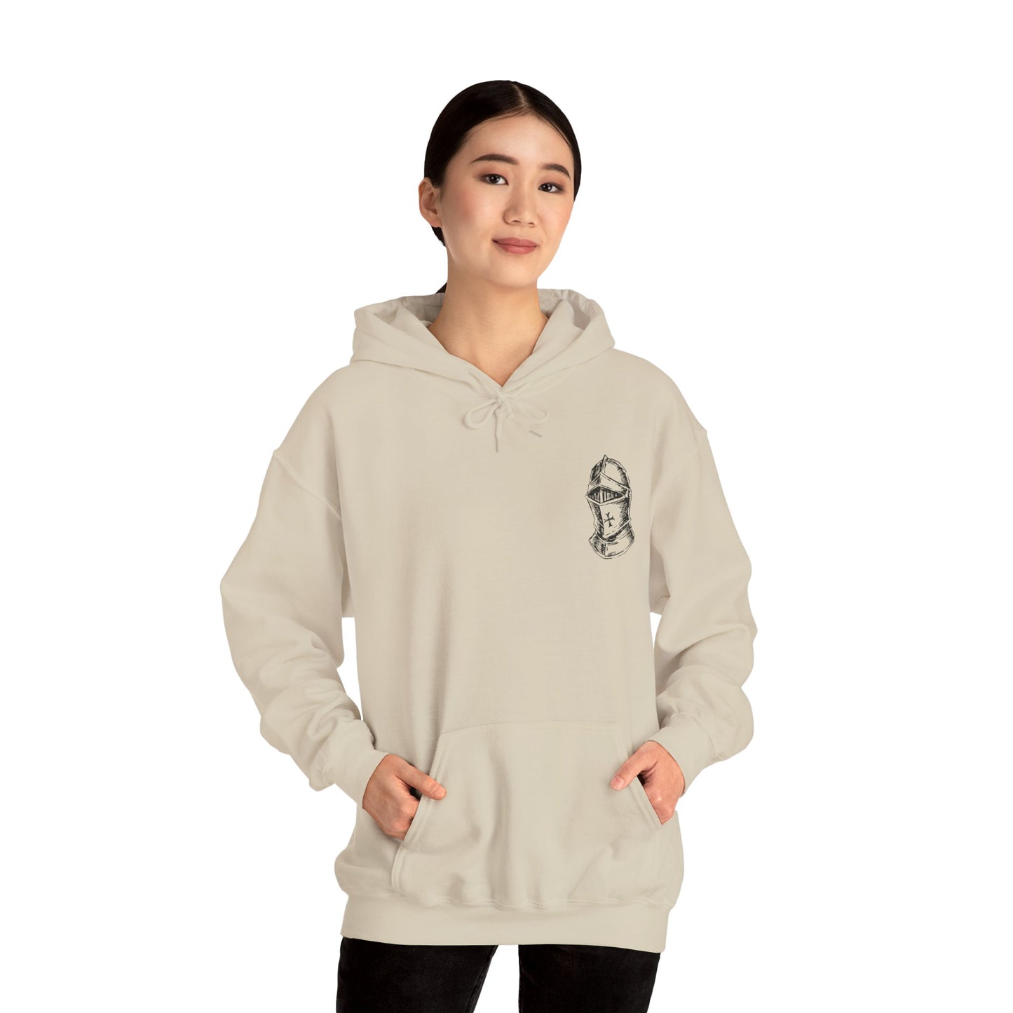 The Full Armor of God Christian Hoodie — Root and Rise Co. — Ephesians 6:12-13 Gildan 18500 Unisex Hoodie