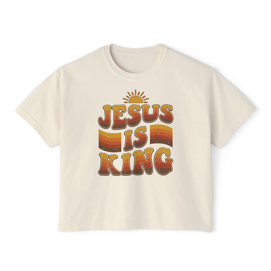 Jesus Is King Women's Boxy Tee — Revelation 19:16
