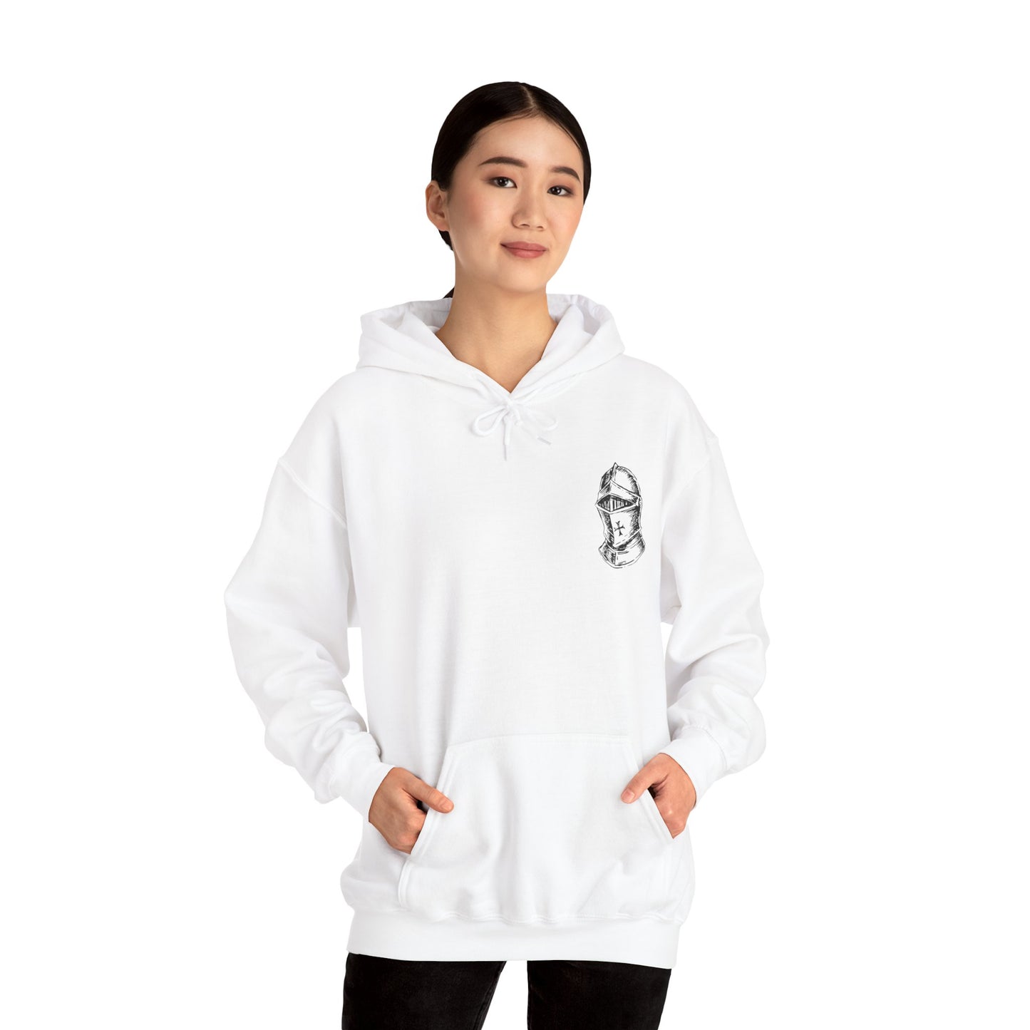 The Full Armor of God Christian Hoodie — Root and Rise Co. — Ephesians 6:12-13 Gildan 18500 Unisex Hoodie