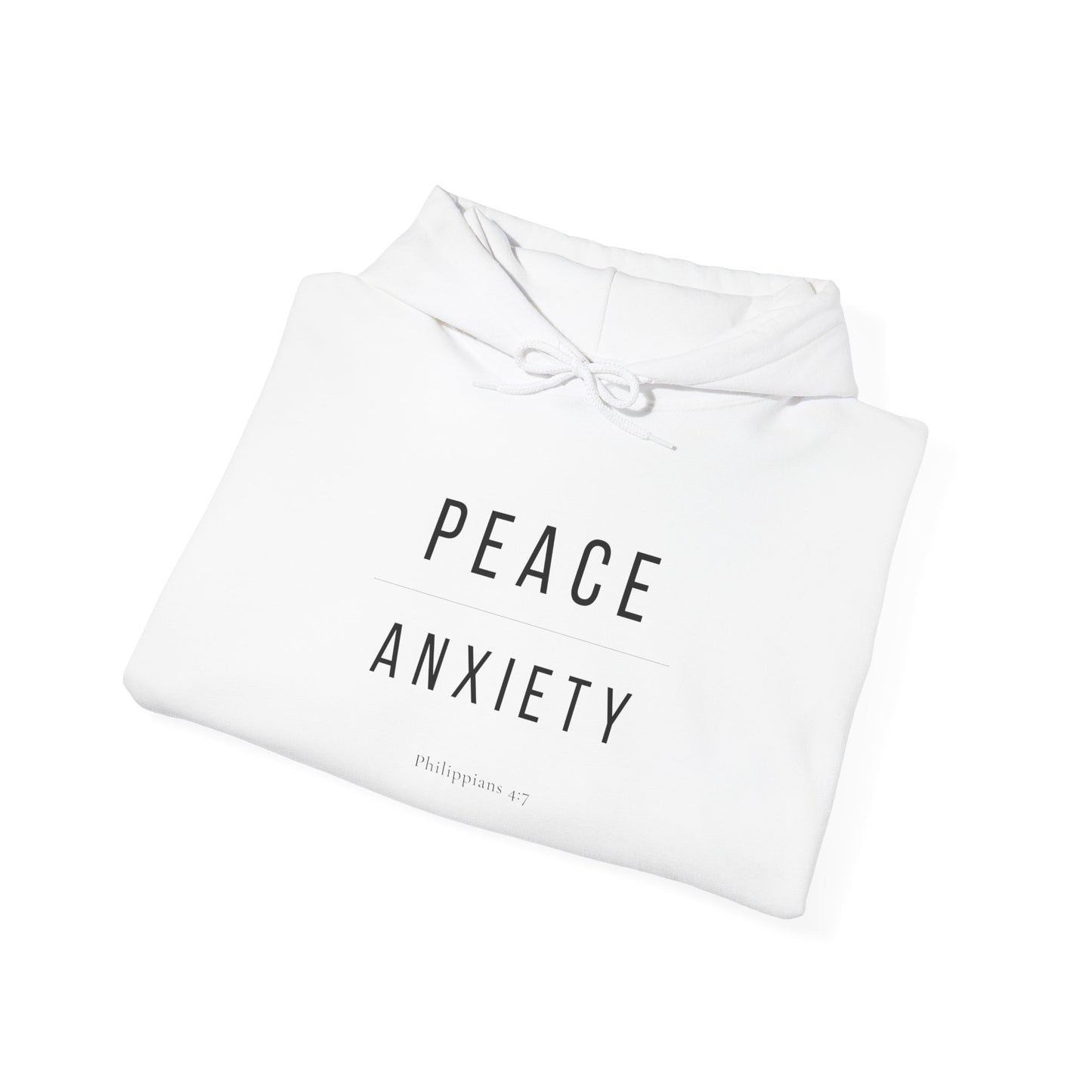 Peace Over Anxiety Christian Hoodie — Philippians 4:7 Gildan 18500 Unisex Sweatshirt
