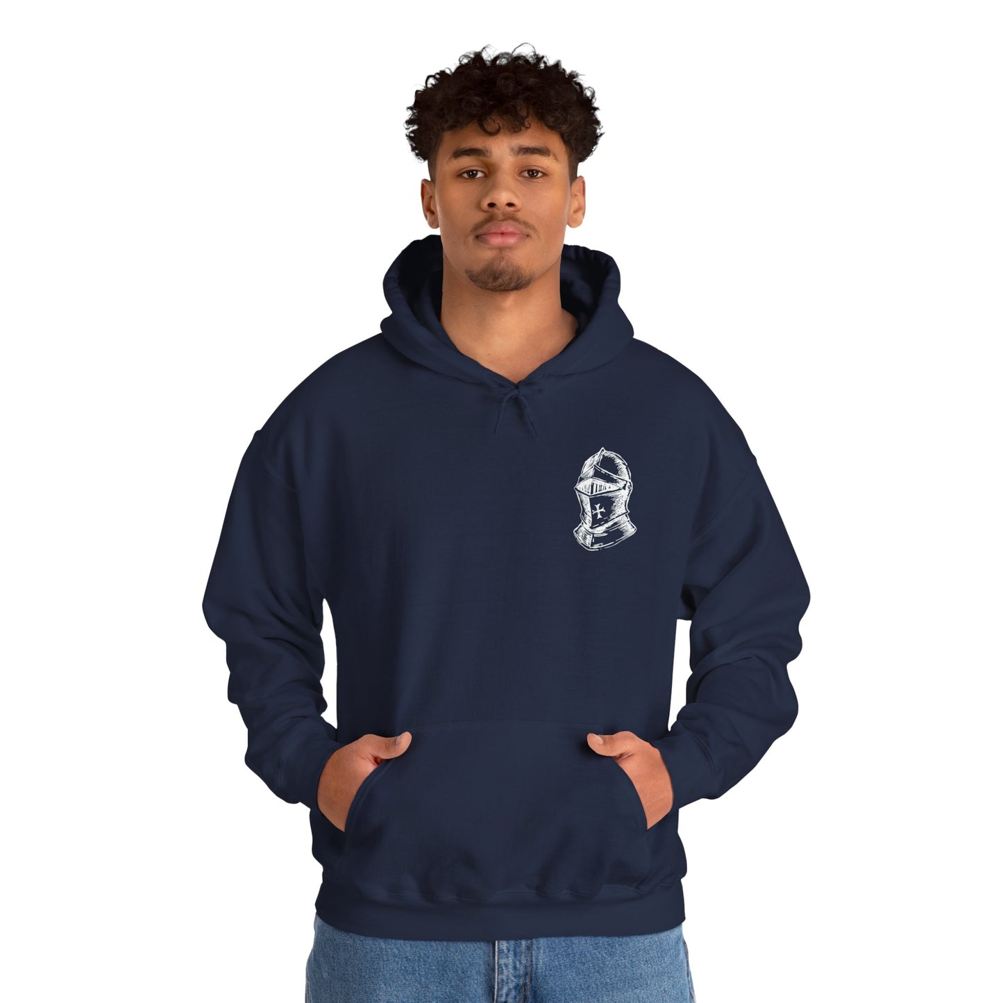 The Full Armor of God Christian Hoodie — Root and Rise Co. — Ephesians 6:12-13 Gildan 18500 Unisex Hoodie