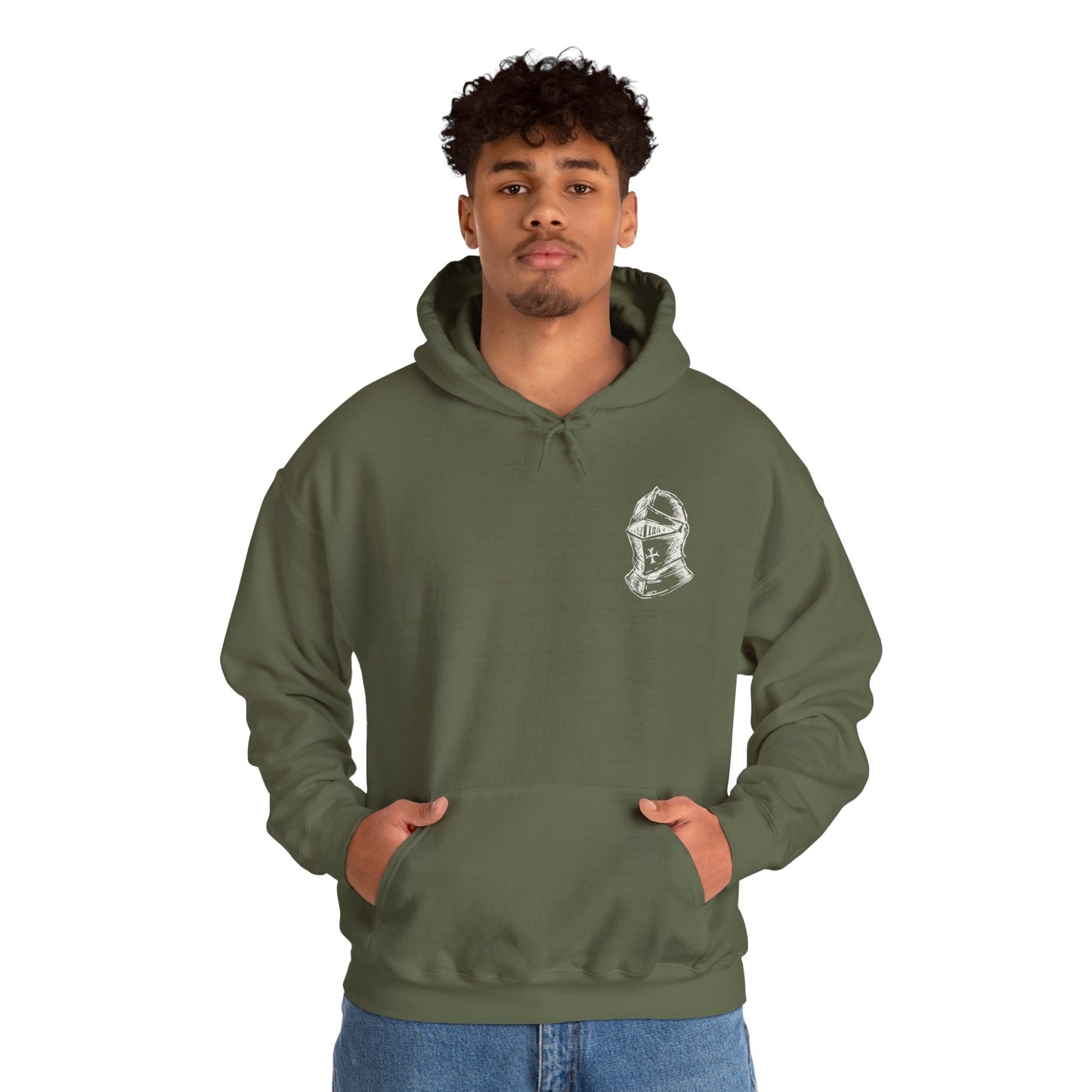 The Full Armor of God Christian Hoodie — Root and Rise Co. — Ephesians 6:12-13 Gildan 18500 Unisex Hoodie